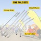 VEVOR Advertising Flag κοντάρι, 30 x Feather Flag Bundles with Ground Spike, 16 ft Windless Flag κοντάρια με πάσσαλο τοποθέτησης στο έδαφος, 6 τμχ κιτ κοντάρι σημαία Swooper, Σημαία επιγραφής για επιχειρήσεις Βιτρίνες καταστημάτων