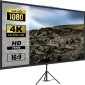 VEVOR Τρίποδος Οθόνη Προβολέα 110 ιντσών 16:9 4K HD προβολής οθόνης Βάση χωρίς ζάρες Ρυθμιζόμενη Ύψος Φορητή οθόνη για Προβολέα εσωτερικού & εξωτερικού χώρου για ταινίες, οικιακός κινηματογράφος, παιχνίδια, γραφείο
