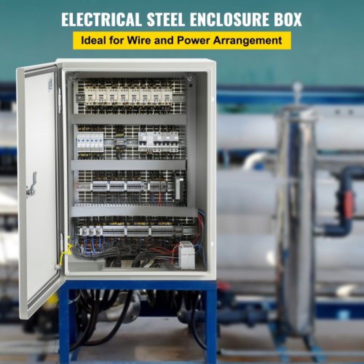 Ατσάλινο περίβλημα VEVOR NEMA, 40x30x20 cm NEMA 4X Steel Electrical Box, IP66 Waterproof & Dustproof, Ηλεκτρικό κουτί διακλάδωσης εξωτερικού/εσωτερικού χώρου, με πλάκα τοποθέτησης
