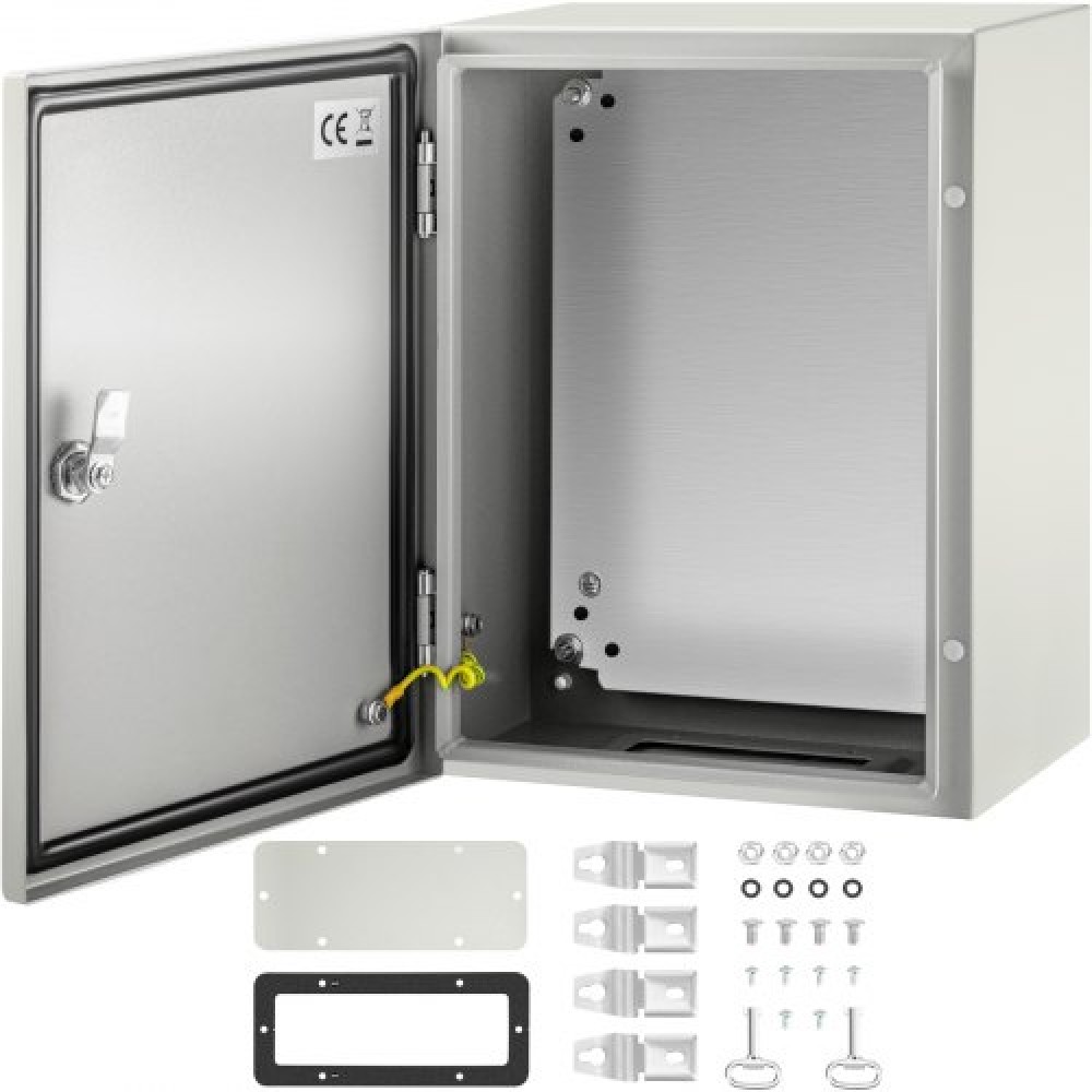 Ατσάλινο περίβλημα VEVOR NEMA, 40x30x20 cm NEMA 4X Steel Electrical Box, IP66 Waterproof & Dustproof, Ηλεκτρικό κουτί διακλάδωσης εξωτερικού/εσωτερικού χώρου, με πλάκα τοποθέτησης