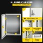 Ατσάλινο περίβλημα VEVOR NEMA, 40x30x20 cm NEMA 4X Steel Electrical Box, IP66 Waterproof & Dustproof, Ηλεκτρικό κουτί διακλάδωσης εξωτερικού/εσωτερικού χώρου, με πλάκα τοποθέτησης