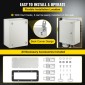 Ατσάλινο περίβλημα VEVOR NEMA, 40x30x20 cm NEMA 4X Steel Electrical Box, IP66 Waterproof & Dustproof, Ηλεκτρικό κουτί διακλάδωσης εξωτερικού/εσωτερικού χώρου, με πλάκα τοποθέτησης