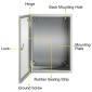 Ατσάλινο περίβλημα VEVOR NEMA, 40x30x20 cm NEMA 4X Steel Electrical Box, IP66 Waterproof & Dustproof, Ηλεκτρικό κουτί διακλάδωσης εξωτερικού/εσωτερικού χώρου, με πλάκα τοποθέτησης