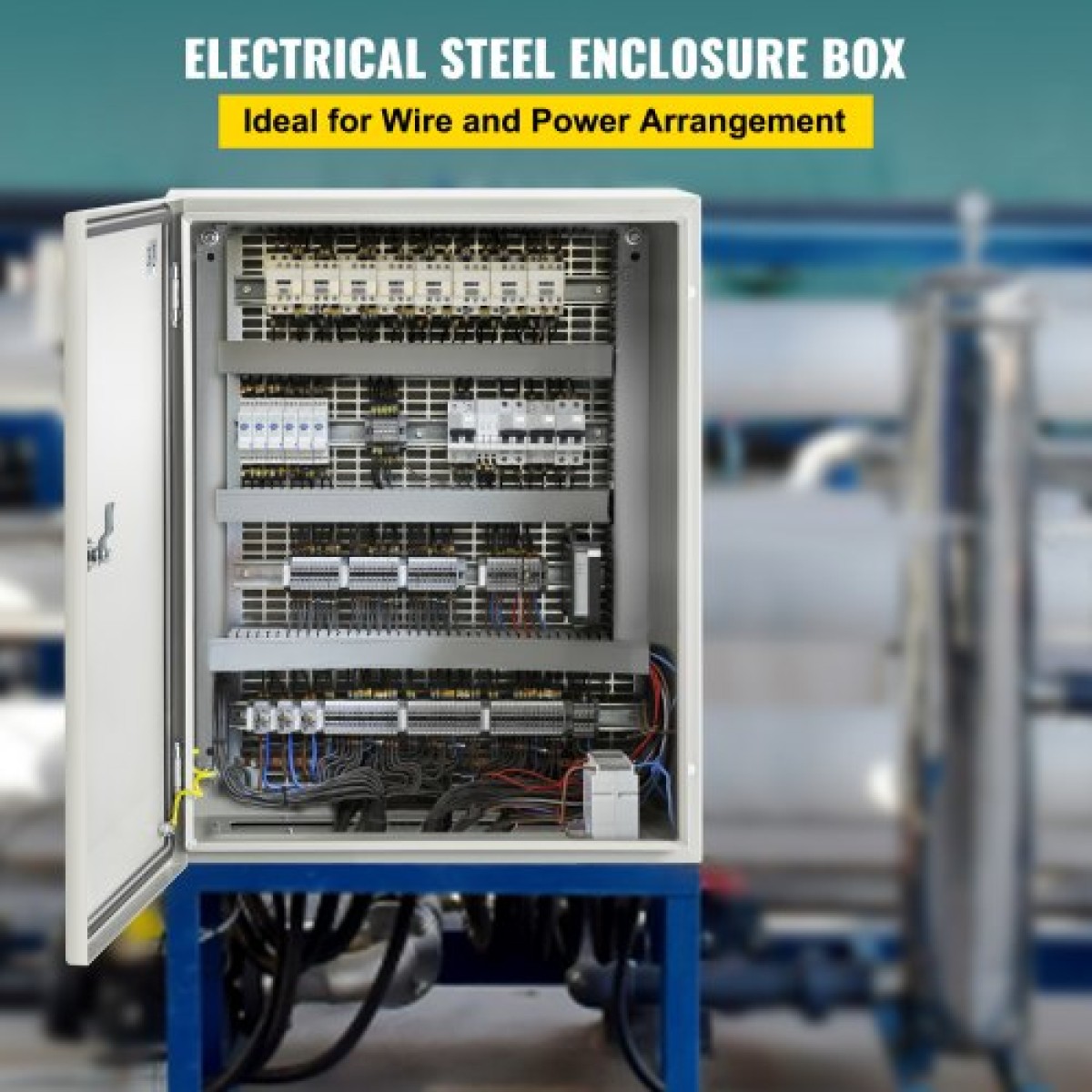 Ατσάλινο περίβλημα VEVOR NEMA, 50x40x20 cm NEMA 4X Steel Electrical Box, IP66 Waterproof & Dustproof, Ηλεκτρικό κουτί σύνδεσης εξωτερικού/εσωτερικού χώρου, με πλάκα τοποθέτησης