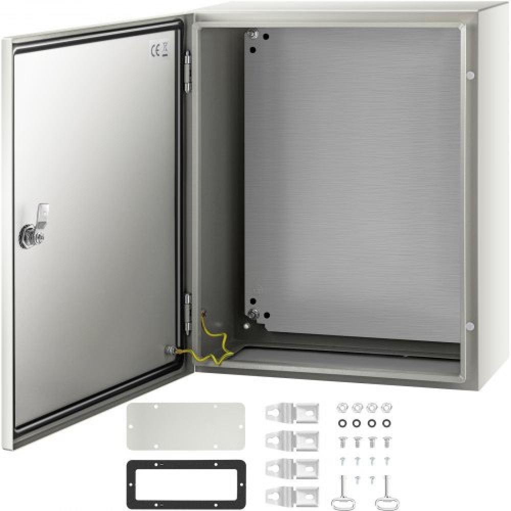 Ατσάλινο περίβλημα VEVOR NEMA, 50x40x20 cm NEMA 4X Steel Electrical Box, IP66 Waterproof & Dustproof, Ηλεκτρικό κουτί σύνδεσης εξωτερικού/εσωτερικού χώρου, με πλάκα τοποθέτησης