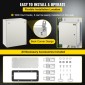 Ατσάλινο περίβλημα VEVOR NEMA, 50x40x20 cm NEMA 4X Steel Electrical Box, IP66 Waterproof & Dustproof, Ηλεκτρικό κουτί σύνδεσης εξωτερικού/εσωτερικού χώρου, με πλάκα τοποθέτησης