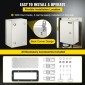 Ατσάλινο περίβλημα VEVOR NEMA, 30x20x15 cm NEMA 4X Steel Electrical Box, IP66 Waterproof & Dustproof, Ηλεκτρικό κουτί σύνδεσης εξωτερικού/εσωτερικού χώρου, με πλάκα τοποθέτησης