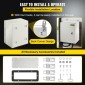 Ατσάλινο περίβλημα VEVOR NEMA, 25x20x15 cm NEMA 4X Steel Electrical Box, IP66 Waterproof & Dustproof, Ηλεκτρικό κουτί σύνδεσης εξωτερικού/εσωτερικού χώρου, με πλάκα τοποθέτησης