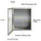 Ατσάλινο περίβλημα VEVOR NEMA, 25x20x15 cm NEMA 4X Steel Electrical Box, IP66 Waterproof & Dustproof, Ηλεκτρικό κουτί σύνδεσης εξωτερικού/εσωτερικού χώρου, με πλάκα τοποθέτησης