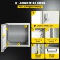 Ατσάλινο περίβλημα VEVOR NEMA, 40x40x15 cm NEMA 4X Steel Electrical Box, IP66 Waterproof & Dustproof, Ηλεκτρικό κουτί σύνδεσης εξωτερικού/εσωτερικού χώρου, με πλάκα τοποθέτησης
