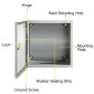 Ατσάλινο περίβλημα VEVOR NEMA, 40x40x15 cm NEMA 4X Steel Electrical Box, IP66 Waterproof & Dustproof, Ηλεκτρικό κουτί σύνδεσης εξωτερικού/εσωτερικού χώρου, με πλάκα τοποθέτησης