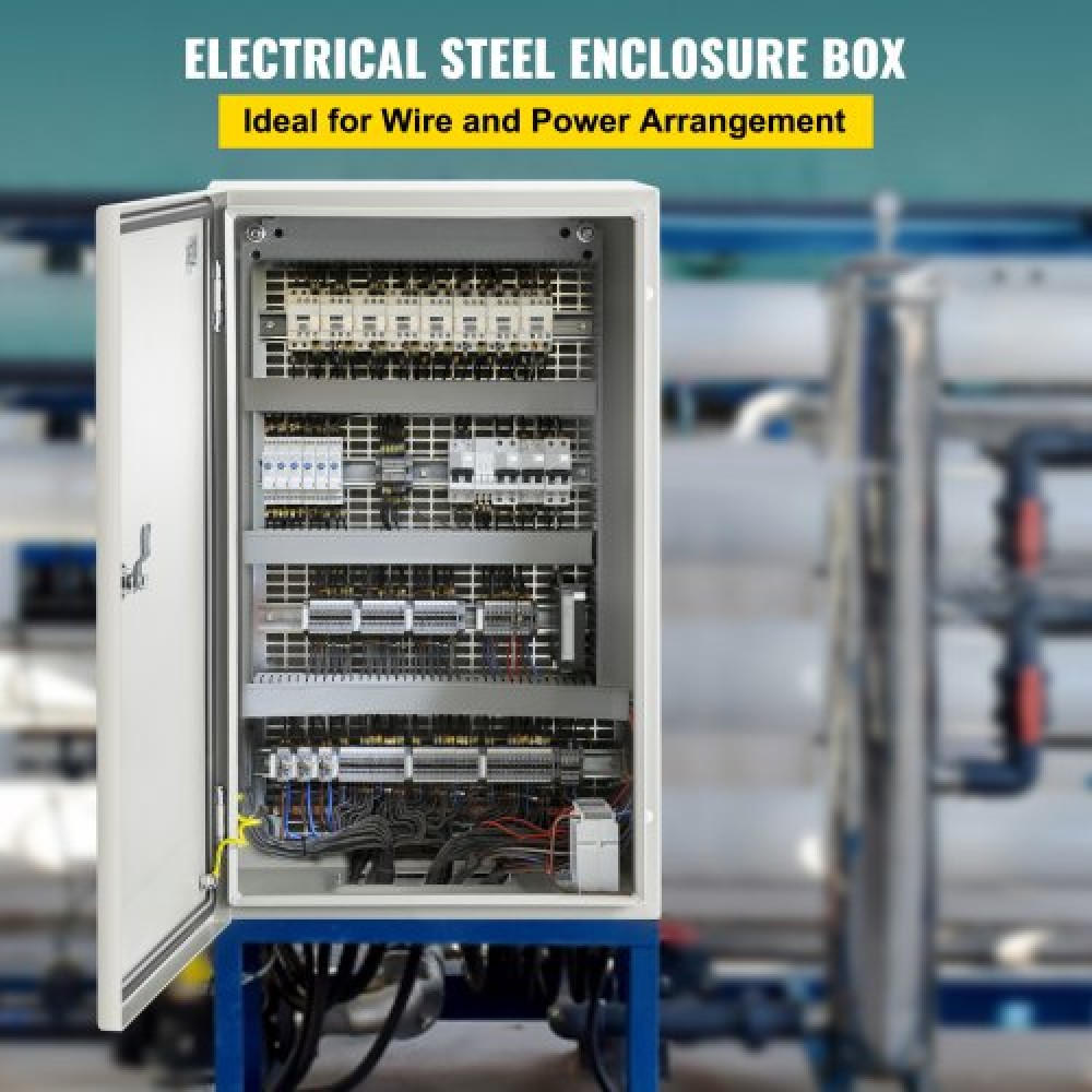 Ατσάλινο περίβλημα VEVOR NEMA, 50,8 x 30,5 x 25,4 cm NEMA 4X Steel Electrical Box, IP66 Waterproof & Dustproof, Ηλεκτρικό κουτί σύνδεσης εξωτερικού/εσωτερικού χώρου, με πλάκα τοποθέτησης