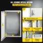 Ατσάλινο περίβλημα VEVOR NEMA, 50,8 x 30,5 x 25,4 cm NEMA 4X Steel Electrical Box, IP66 Waterproof & Dustproof, Ηλεκτρικό κουτί σύνδεσης εξωτερικού/εσωτερικού χώρου, με πλάκα τοποθέτησης