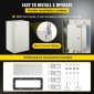 Ατσάλινο περίβλημα VEVOR NEMA, 50,8 x 30,5 x 25,4 cm NEMA 4X Steel Electrical Box, IP66 Waterproof & Dustproof, Ηλεκτρικό κουτί σύνδεσης εξωτερικού/εσωτερικού χώρου, με πλάκα τοποθέτησης