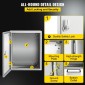 Ατσάλινο περίβλημα VEVOR NEMA, 50x40x25 cm NEMA 4X Steel Electrical Box, IP66 Waterproof & Dustproof, Electrical Junction Box εξωτερικού/εσωτερικού χώρου, με πλάκα τοποθέτησης
