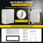 Ατσάλινο περίβλημα VEVOR NEMA, 50x40x25 cm NEMA 4X Steel Electrical Box, IP66 Waterproof & Dustproof, Electrical Junction Box εξωτερικού/εσωτερικού χώρου, με πλάκα τοποθέτησης