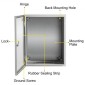 Ατσάλινο περίβλημα VEVOR NEMA, 50x40x25 cm NEMA 4X Steel Electrical Box, IP66 Waterproof & Dustproof, Electrical Junction Box εξωτερικού/εσωτερικού χώρου, με πλάκα τοποθέτησης