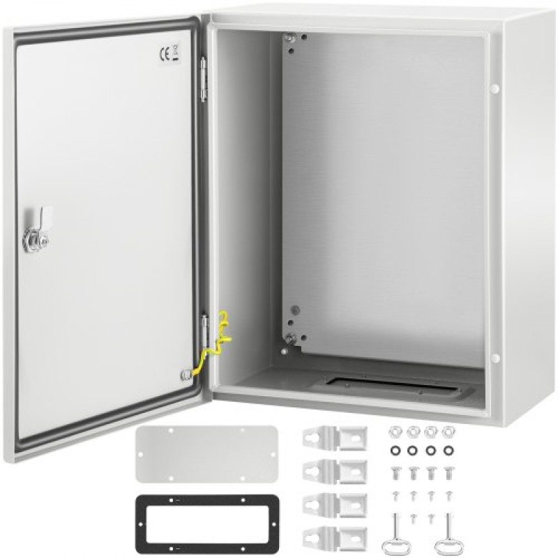 Ατσάλινο περίβλημα VEVOR NEMA, 50x40x25 cm NEMA 4X Steel Electrical Box, IP66 Waterproof & Dustproof, Electrical Junction Box εξωτερικού/εσωτερικού χώρου, με πλάκα τοποθέτησης