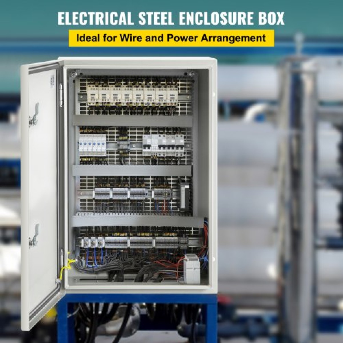Ατσάλινο περίβλημα VEVOR NEMA, 60x40x25 cm NEMA 4X Steel Electrical Box, IP66 Waterproof & Dustproof, Electrical Junction Box εξωτερικού/εσωτερικού χώρου, με πλάκα τοποθέτησης