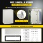 Ατσάλινο περίβλημα VEVOR NEMA, 60x40x25 cm NEMA 4X Steel Electrical Box, IP66 Waterproof & Dustproof, Electrical Junction Box εξωτερικού/εσωτερικού χώρου, με πλάκα τοποθέτησης