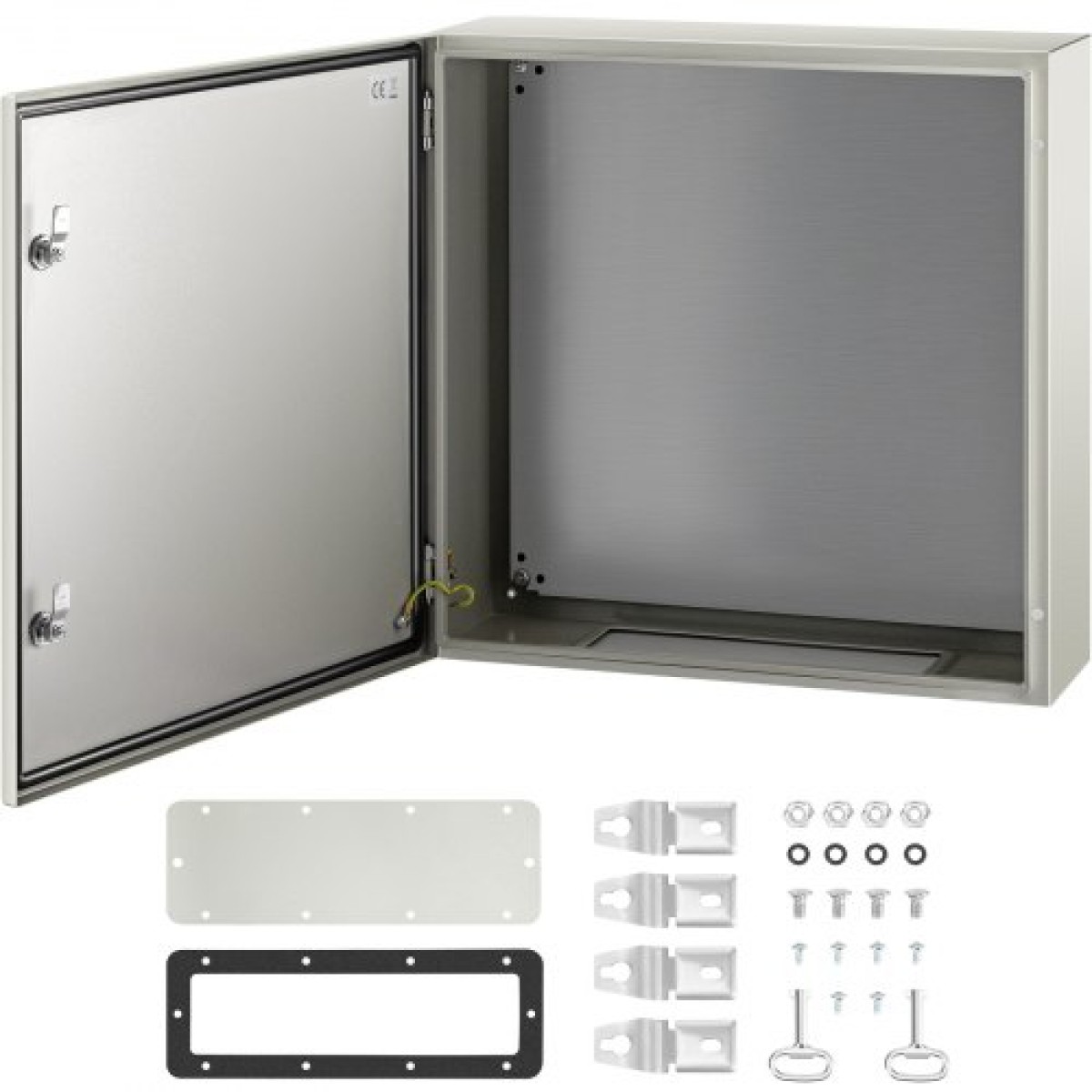Ατσάλινο περίβλημα VEVOR NEMA, 60x60x20 cm NEMA 4X Steel Electrical Box, IP66 Waterproof & Dustproof, Ηλεκτρικό κουτί σύνδεσης εξωτερικού/εσωτερικού χώρου, με πλάκα τοποθέτησης