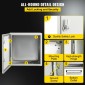 Ατσάλινο περίβλημα VEVOR NEMA, 60x60x20 cm NEMA 4X Steel Electrical Box, IP66 Waterproof & Dustproof, Ηλεκτρικό κουτί σύνδεσης εξωτερικού/εσωτερικού χώρου, με πλάκα τοποθέτησης