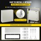 Ατσάλινο περίβλημα VEVOR NEMA, 60x60x20 cm NEMA 4X Steel Electrical Box, IP66 Waterproof & Dustproof, Ηλεκτρικό κουτί σύνδεσης εξωτερικού/εσωτερικού χώρου, με πλάκα τοποθέτησης