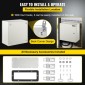 Ατσάλινο περίβλημα VEVOR NEMA, 40x40x20 cm NEMA 4X Steel Electrical Box, IP66 Waterproof & Dustproof, Electrical Junction Box εξωτερικού/εσωτερικού χώρου, με πλάκα τοποθέτησης
