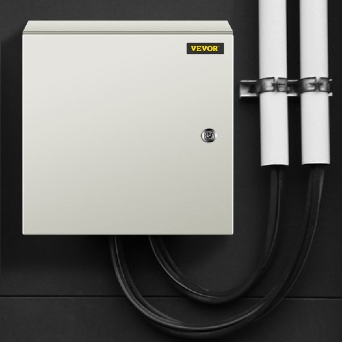 Ατσάλινο περίβλημα VEVOR NEMA, 40x40x20 cm NEMA 4X Steel Electrical Box, IP66 Waterproof & Dustproof, Electrical Junction Box εξωτερικού/εσωτερικού χώρου, με πλάκα τοποθέτησης