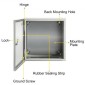 Ατσάλινο περίβλημα VEVOR NEMA, 40x40x20 cm NEMA 4X Steel Electrical Box, IP66 Waterproof & Dustproof, Electrical Junction Box εξωτερικού/εσωτερικού χώρου, με πλάκα τοποθέτησης