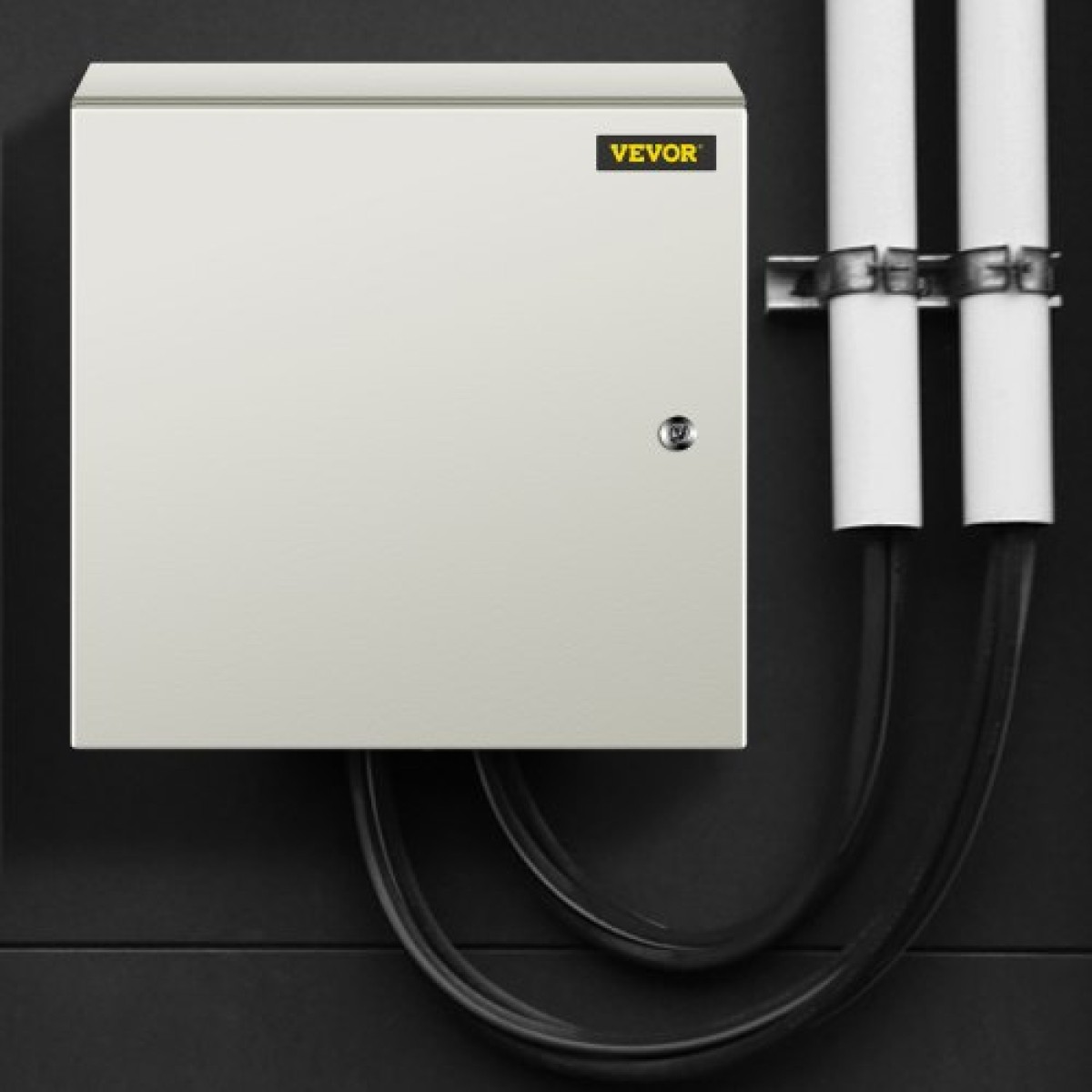 Ατσάλινο περίβλημα VEVOR NEMA, 50x50x15 cm NEMA 4X Steel Electrical Box, IP66 Waterproof & Dustproof, Electrical Junction Box εξωτερικού/εσωτερικού χώρου, με πλάκα τοποθέτησης