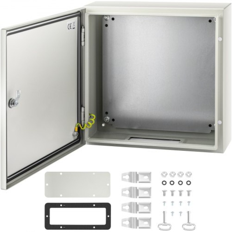 Ατσάλινο περίβλημα VEVOR NEMA, 50x50x15 cm NEMA 4X Steel Electrical Box, IP66 Waterproof & Dustproof, Electrical Junction Box εξωτερικού/εσωτερικού χώρου, με πλάκα τοποθέτησης