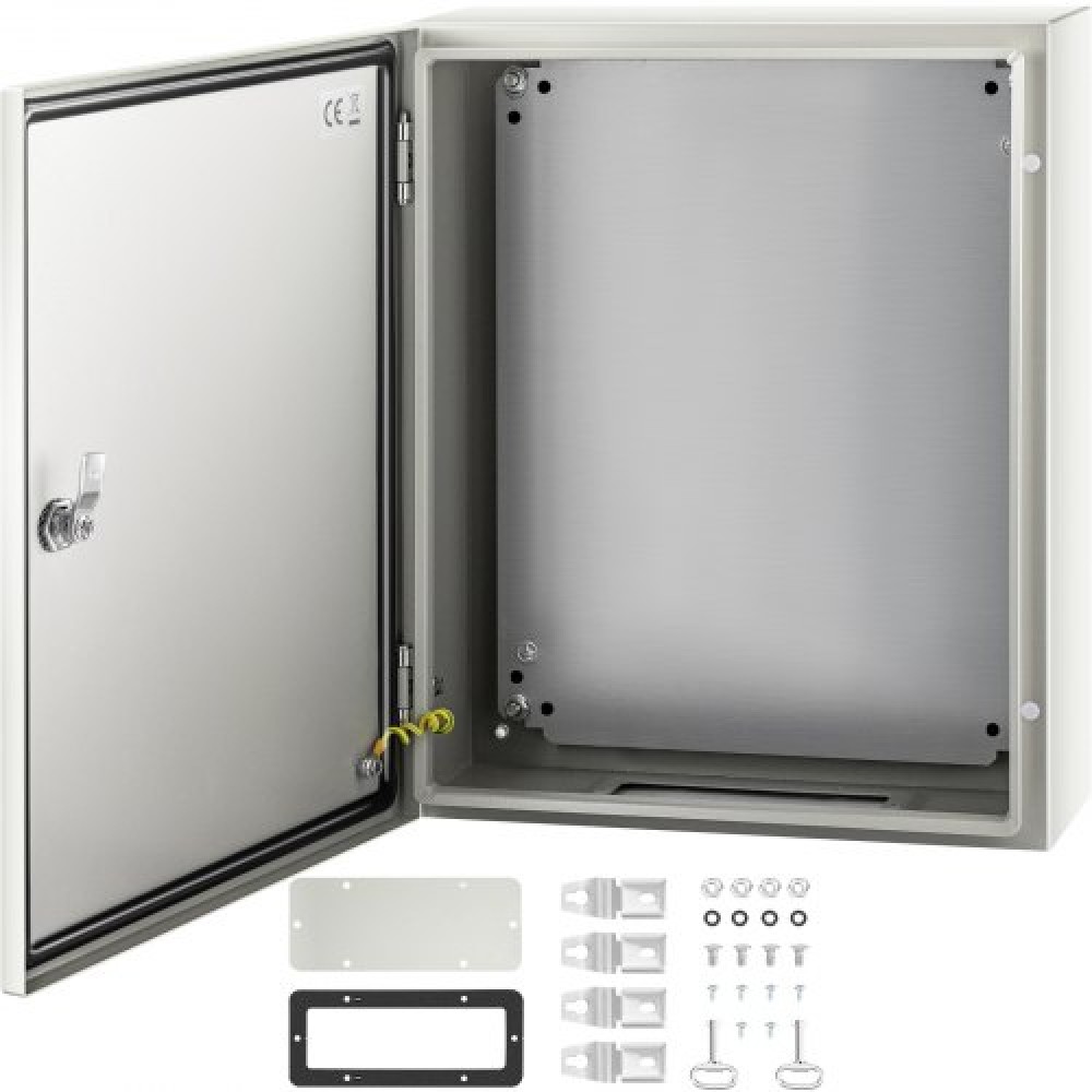 Ατσάλινο περίβλημα VEVOR NEMA, 50x40x15 cm NEMA 4X Steel Electrical Box, IP66 Waterproof & Dustproof, Electrical Junction Box εξωτερικού/εσωτερικού χώρου, με πλάκα τοποθέτησης