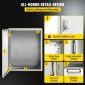 Ατσάλινο περίβλημα VEVOR NEMA, 50x40x15 cm NEMA 4X Steel Electrical Box, IP66 Waterproof & Dustproof, Electrical Junction Box εξωτερικού/εσωτερικού χώρου, με πλάκα τοποθέτησης