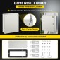 Ατσάλινο περίβλημα VEVOR NEMA, 50x40x15 cm NEMA 4X Steel Electrical Box, IP66 Waterproof & Dustproof, Electrical Junction Box εξωτερικού/εσωτερικού χώρου, με πλάκα τοποθέτησης