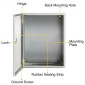 Ατσάλινο περίβλημα VEVOR NEMA, 50x40x15 cm NEMA 4X Steel Electrical Box, IP66 Waterproof & Dustproof, Electrical Junction Box εξωτερικού/εσωτερικού χώρου, με πλάκα τοποθέτησης