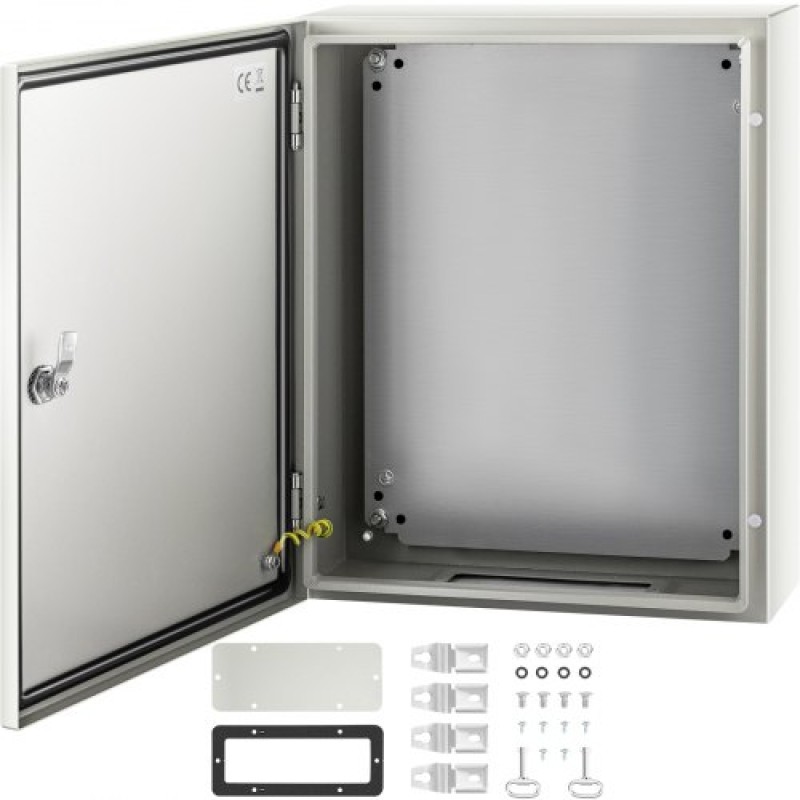 Ατσάλινο περίβλημα VEVOR NEMA, 50x40x15 cm NEMA 4X Steel Electrical Box, IP66 Waterproof & Dustproof, Electrical Junction Box εξωτερικού/εσωτερικού χώρου, με πλάκα τοποθέτησης