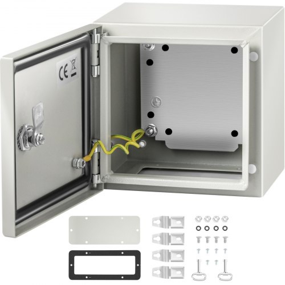 VEVOR NEMA Ατσάλινο περίβλημα, 20x20x15 cm NEMA 4X Steel Electrical Box, IP66 Waterproof & Dustproof, Outdoor / Indoor Electrical Junction Box
