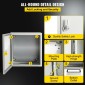 VEVOR NEMA Ατσάλινο περίβλημα, 20x20x15 cm NEMA 4X Steel Electrical Box, IP66 Waterproof & Dustproof, Outdoor / Indoor Electrical Junction Box