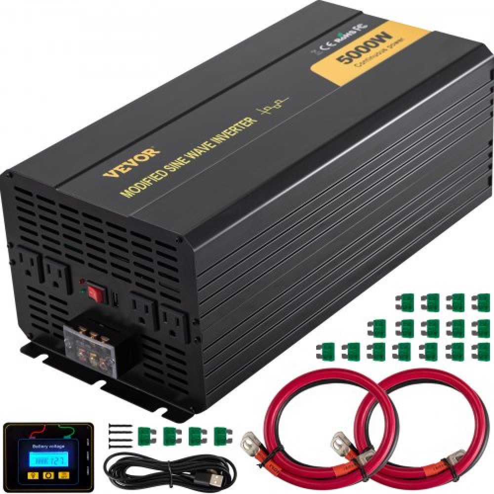 VEVOR Power Inverter Modified Sine Wave Inverter 5000W DC12V σε AC120V Converter