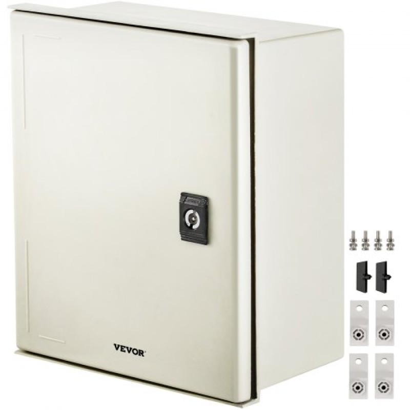 Περίβλημα VEVOR NEMA Fiberglass, 30x25x14 cm NEMA 4X Fiberglass Electrical Box, IP66 Waterproof & Dustproof, Electrical Junction Box εξωτερικού/εσωτερικού χώρου, με πλάκα τοποθέτησης