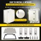 Περίβλημα VEVOR NEMA Fiberglass, 40x30x20 cm NEMA 4X Fiberglass Electrical Box, IP66 Waterproof & Dustproof, Electrical Junction Box εξωτερικού/εσωτερικού χώρου, με πλάκα τοποθέτησης