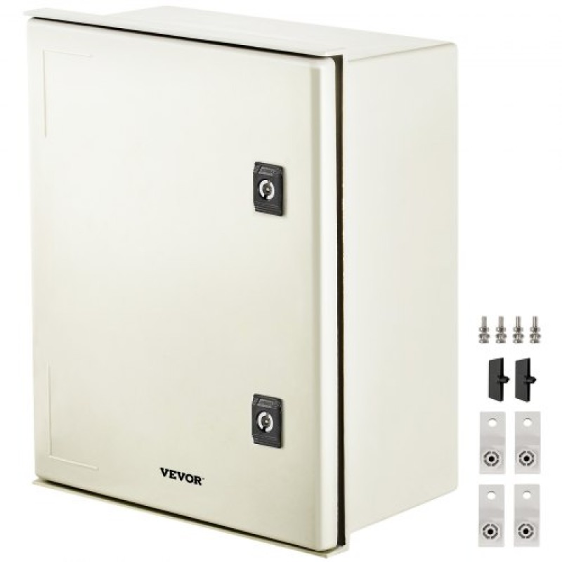 Περίβλημα VEVOR NEMA Fiberglass, 40x30x20 cm NEMA 4X Fiberglass Electrical Box, IP66 Waterproof & Dustproof, Electrical Junction Box εξωτερικού/εσωτερικού χώρου, με πλάκα τοποθέτησης