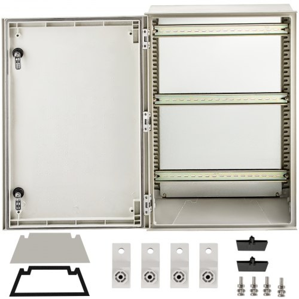 VEVOR NEMA Ατσάλινο περίβλημα, 60x40x23 cm NEMA 4X Fiberglass Electrical Box, IP66 Waterproof & Dustproof, Outdoor/Indoor Electrical Junction Box, με πλάκα τοποθέτησης
