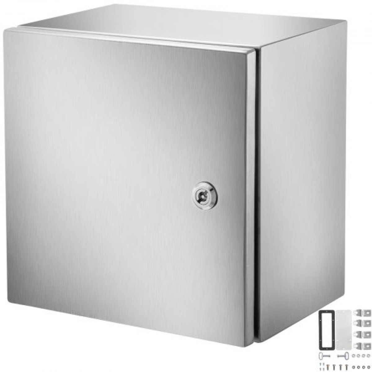 VEVOR NEMA περίβλημα από ανοξείδωτο ατσάλι, 300 x 300 x 200 mm NEMA 4X Steel Electrical Box, IP66 Waterproof & Dustproof, Ηλεκτρικό κουτί σύνδεσης εξωτερικού/εσωτερικού χώρου, με πλάκα τοποθέτησης