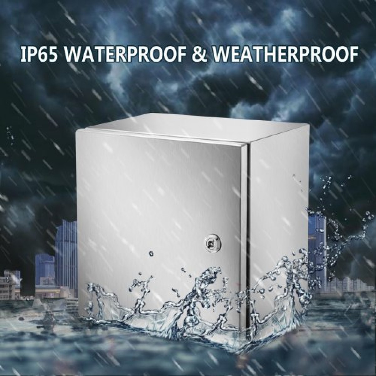 VEVOR NEMA περίβλημα από ανοξείδωτο ατσάλι, 300 x 300 x 200 mm NEMA 4X Steel Electrical Box, IP66 Waterproof & Dustproof, Ηλεκτρικό κουτί σύνδεσης εξωτερικού/εσωτερικού χώρου, με πλάκα τοποθέτησης