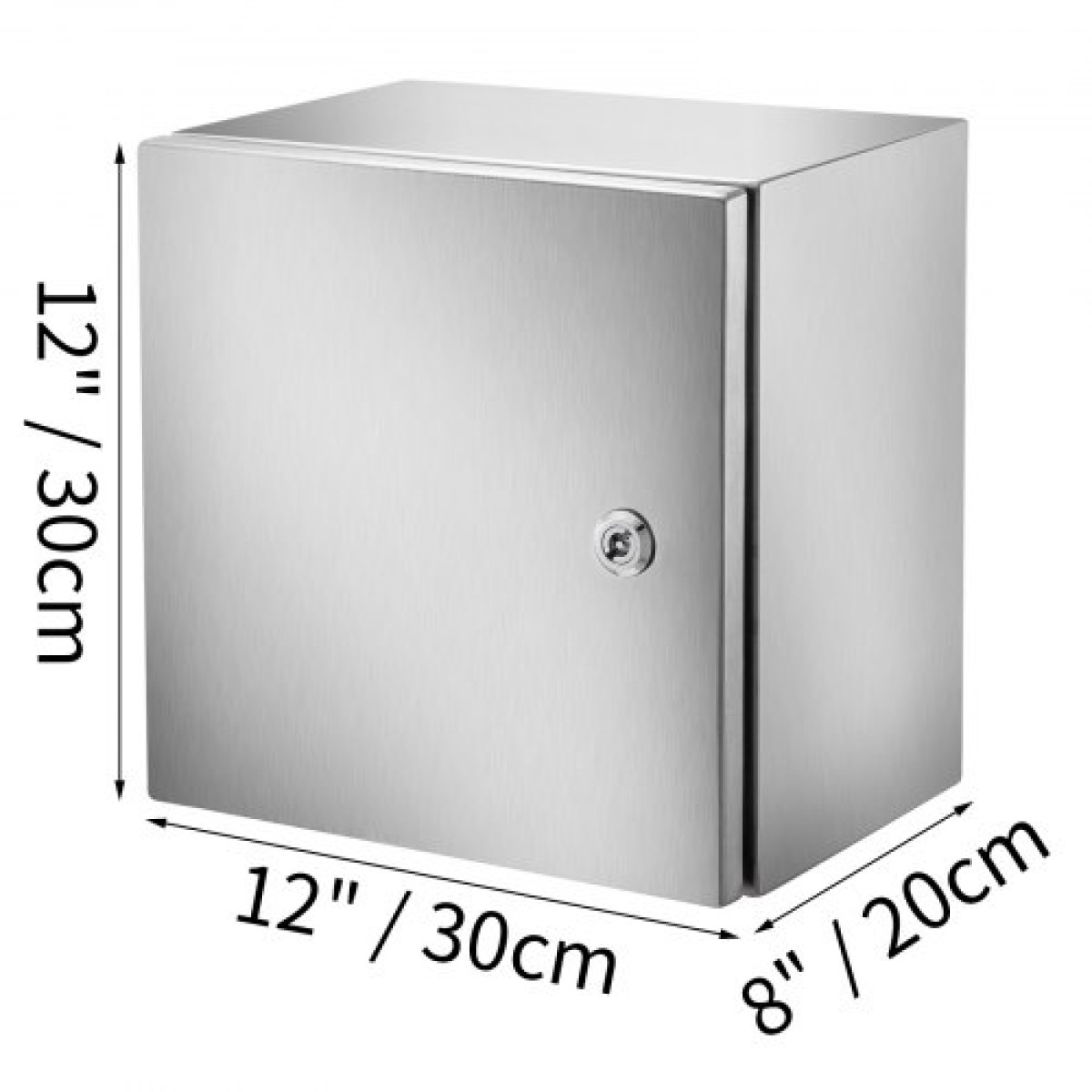 VEVOR NEMA περίβλημα από ανοξείδωτο ατσάλι, 300 x 300 x 200 mm NEMA 4X Steel Electrical Box, IP66 Waterproof & Dustproof, Ηλεκτρικό κουτί σύνδεσης εξωτερικού/εσωτερικού χώρου, με πλάκα τοποθέτησης