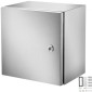 VEVOR NEMA περίβλημα από ανοξείδωτο ατσάλι, 300 x 300 x 200 mm NEMA 4X Steel Electrical Box, IP66 Waterproof & Dustproof, Ηλεκτρικό κουτί σύνδεσης εξωτερικού/εσωτερικού χώρου, με πλάκα τοποθέτησης