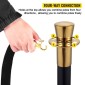 VEVOR Crowd Control Stanchion, Σετ 6 τεμαχίων Stanchion Set, Stanchion Set with 5 ft/1,5 m Black Velvet Rope, Black Crowd Control Barrier με στιβαρό σκυρόδεμα και μεταλλική βάση – Συναρμολόγηση Easy Connect