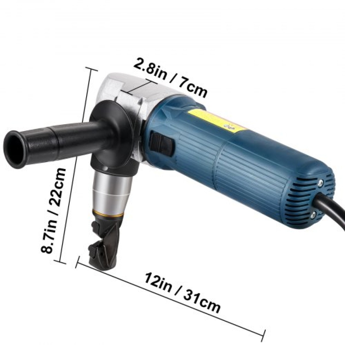 VEVOR Electric Metal Nibbler 625W Nibbler Metal Cutter 1000rpm High Speed ​​Rotor Metal Nibbler 110V w Αντικατασταθείσες λεπίδες Θήκη αποθήκευσης Λαμαρίνας για κοπή από ανοξείδωτο χάλυβα, αλουμίνιο, πλαστικό